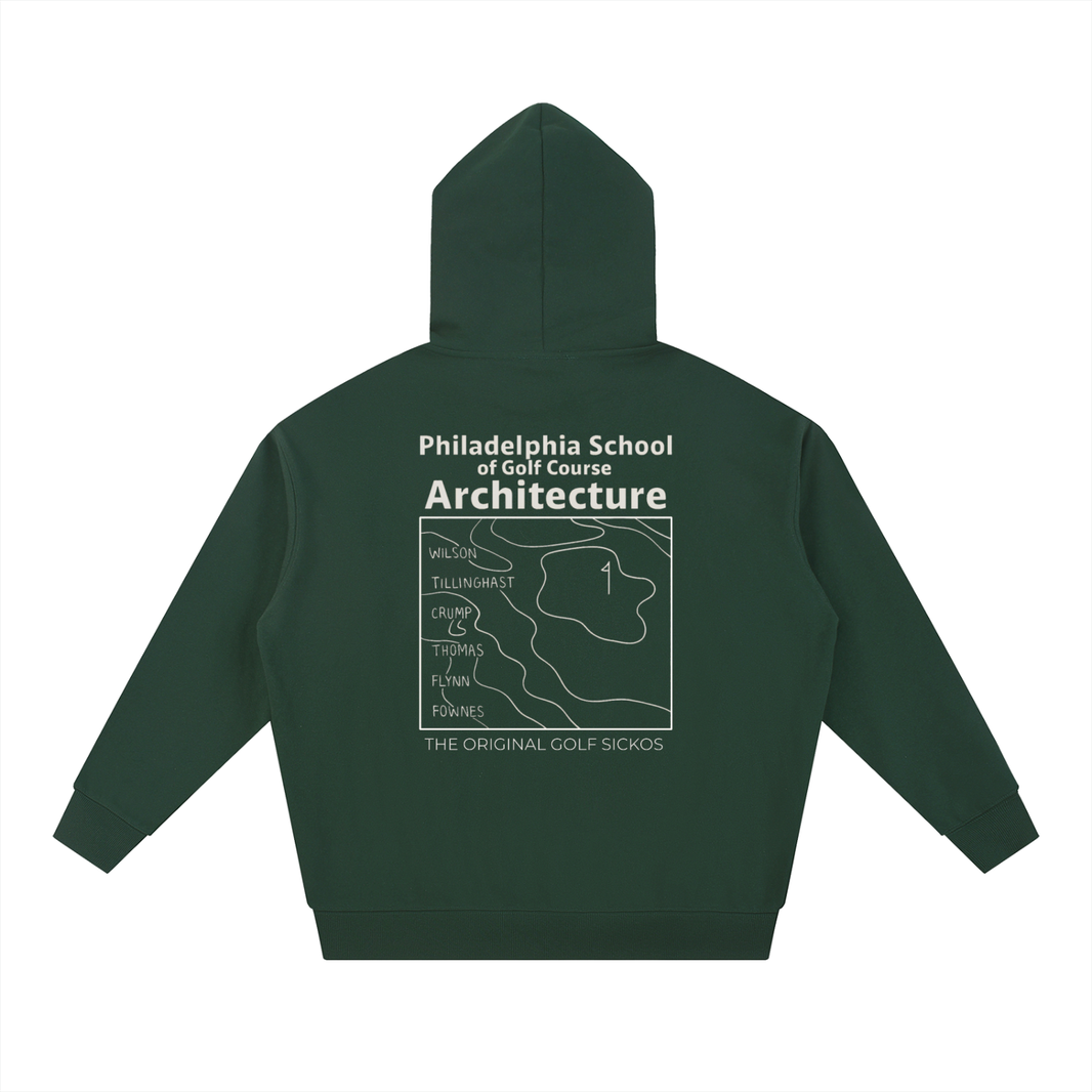 Philadelphia School Heavyweight Hoodie - Forest Green