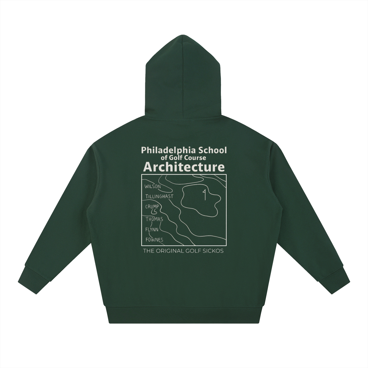 Philadelphia School Heavyweight Hoodie - Forest Green