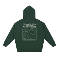 Philadelphia School Heavyweight Hoodie - Forest Green